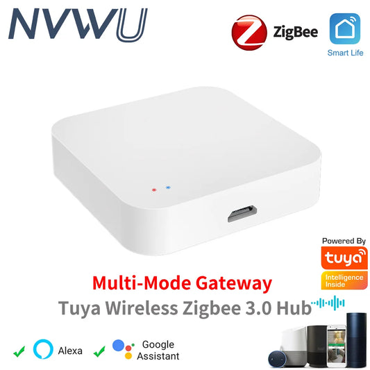 Hub Tuya Zigbee 3.0 Gateway WiFi Bluetooth Mesh - Ultra Kompaktowy 50mm Smart Life