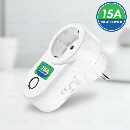 Gniazdko 15A z przyciskiem uczenia i certyfikatami